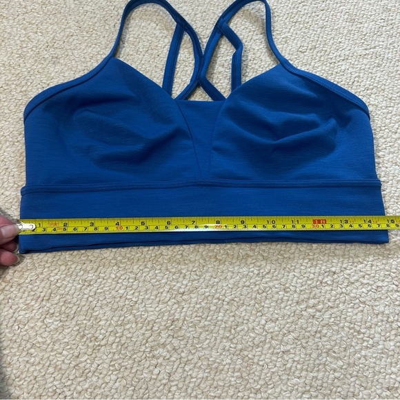 Sweaty Betty Womens Super Sculpt Blue Sports Bra Size Large Athletic Gym Workout - Picture 7 of 9